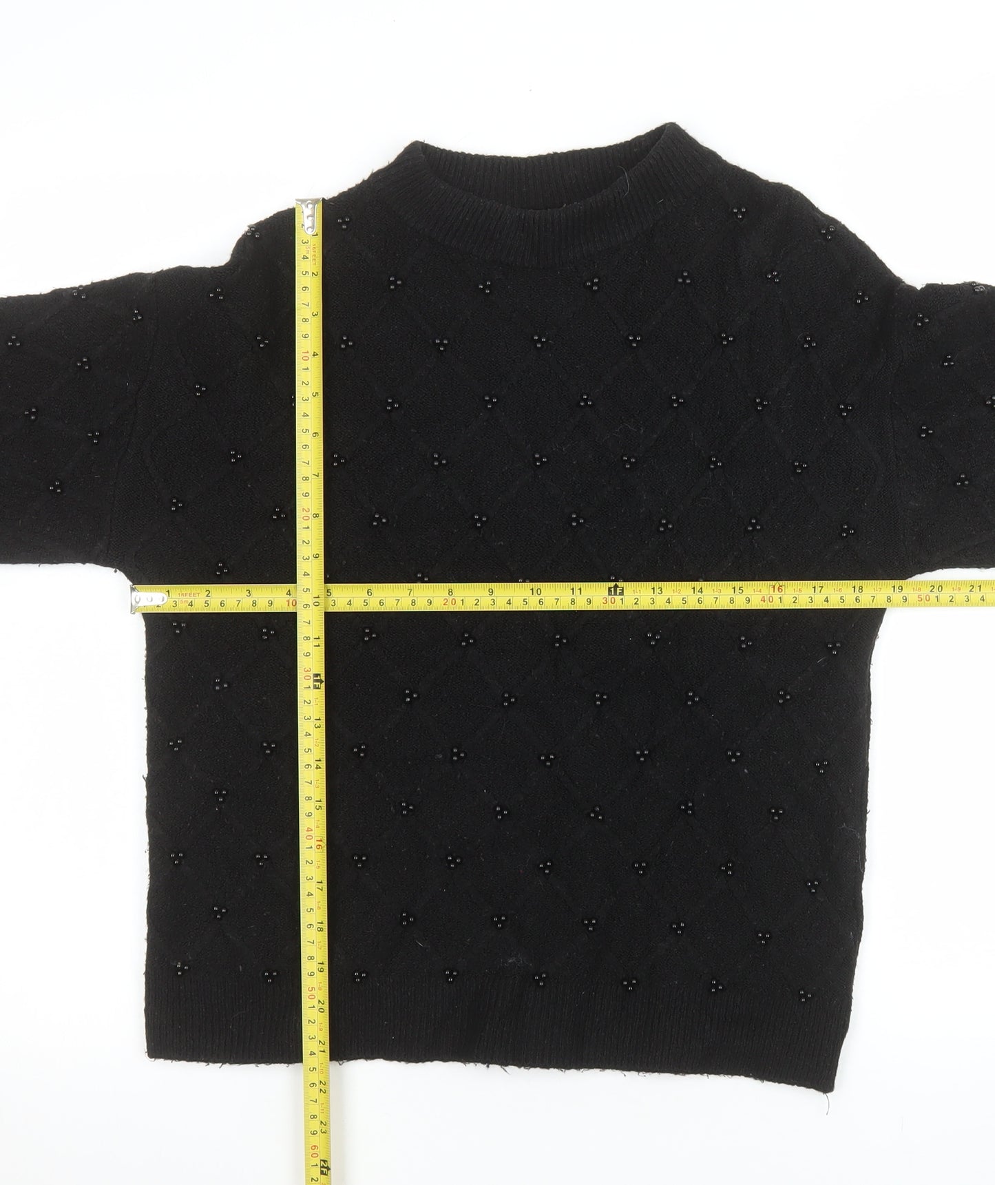 Marks and Spencer Women’s Black Beaded Pullover Jumper Size S