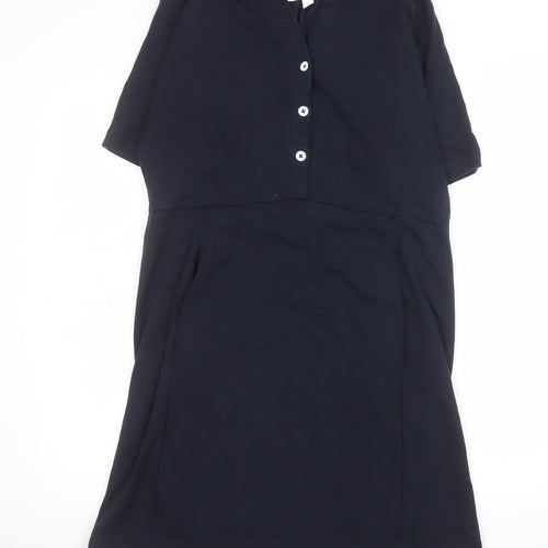 The White Company Women Black Size 12 Shift Knee Length Dress