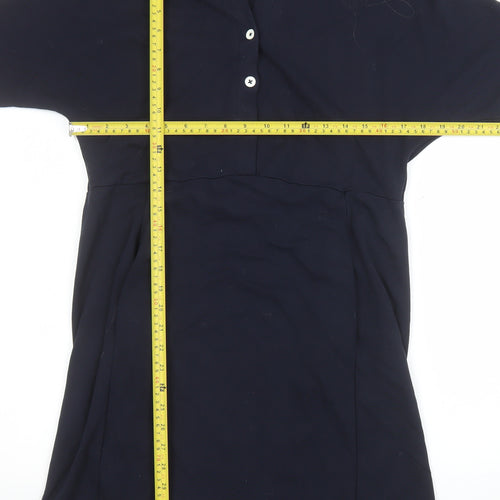 The White Company Women Black Size 12 Shift Knee Length Dress