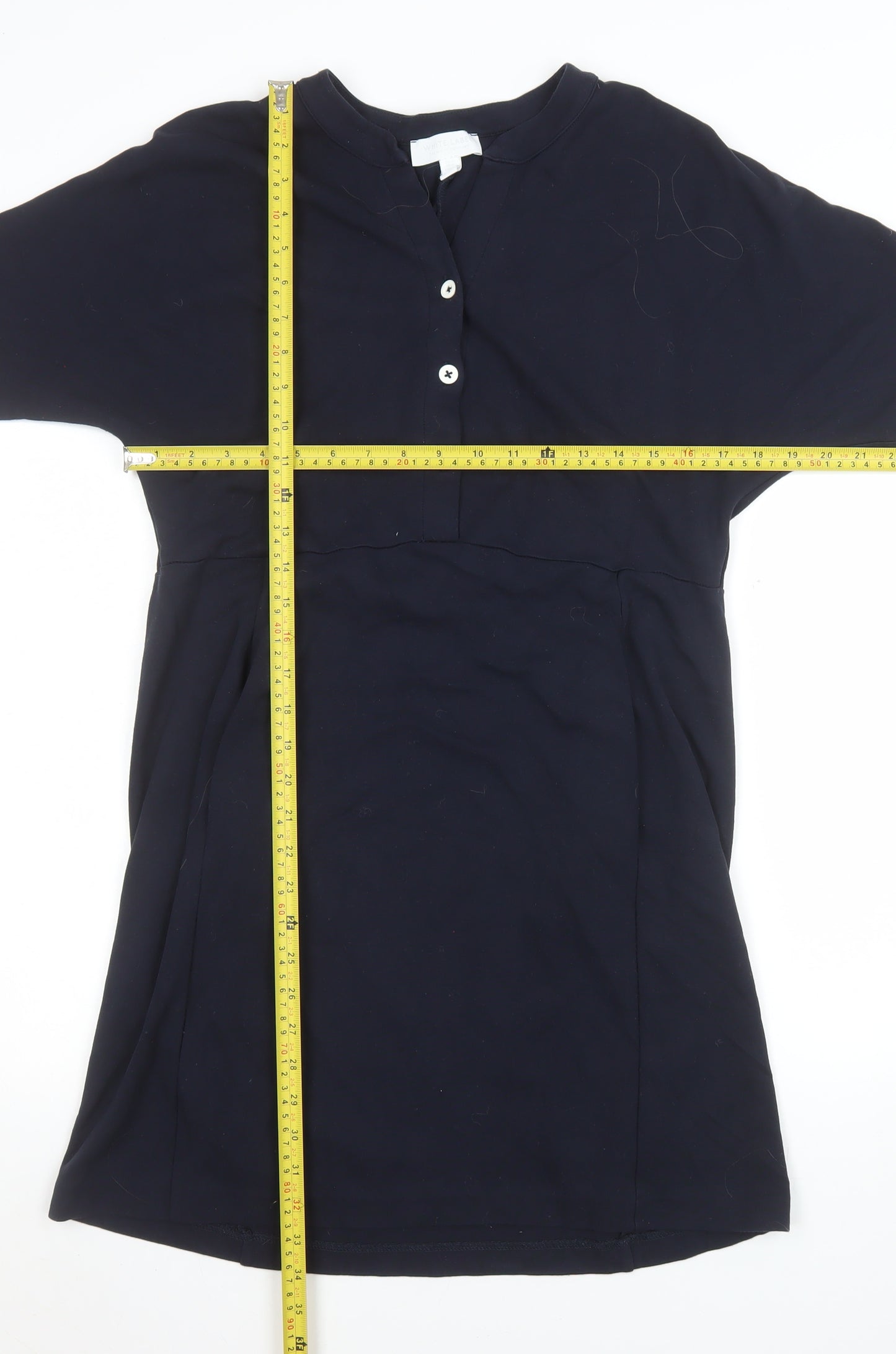 The White Company Women Black Size 12 Shift Knee Length Dress