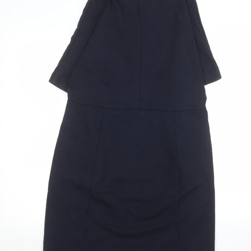 The White Company Women Black Size 12 Shift Knee Length Dress