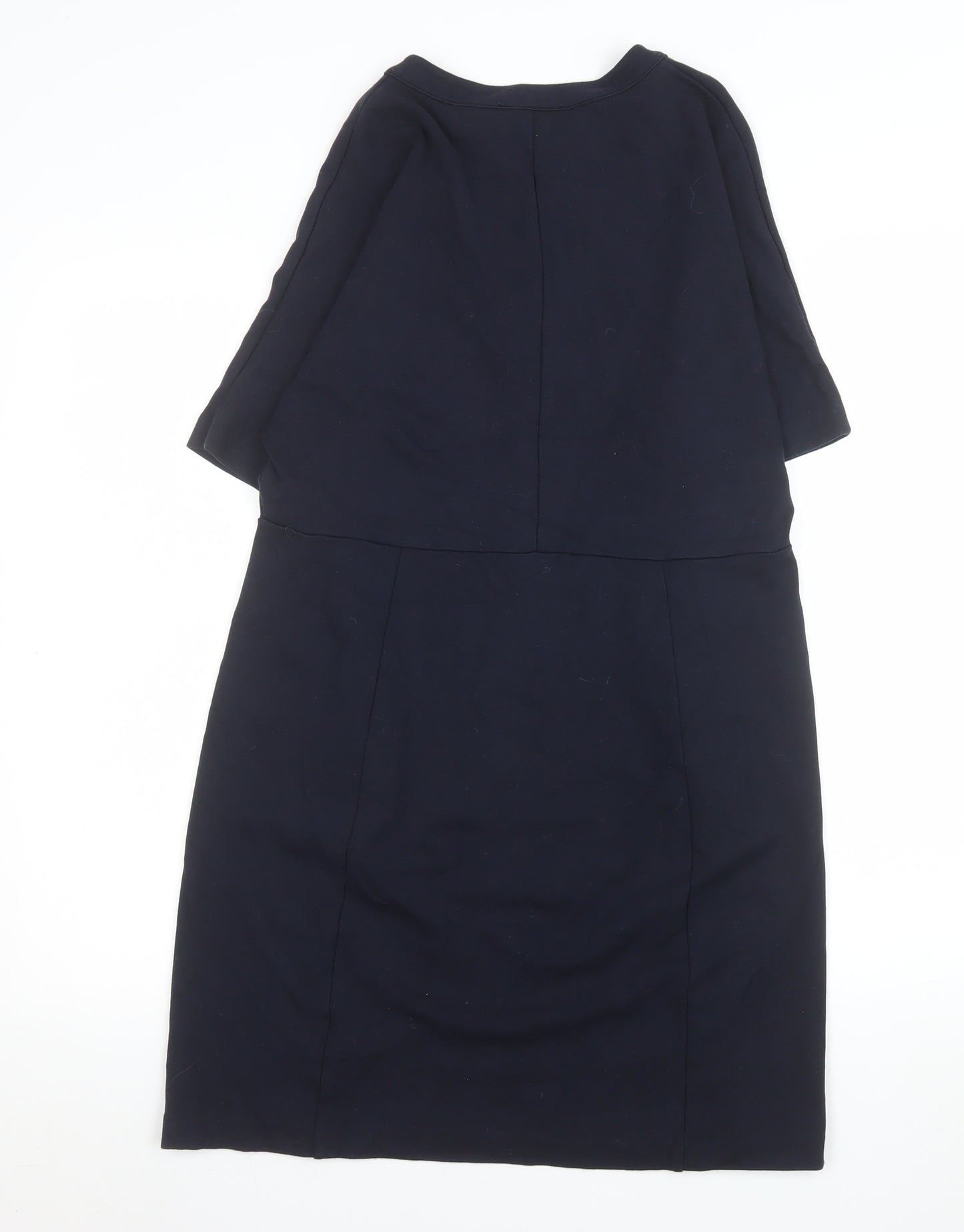 The White Company Women Black Size 12 Shift Knee Length Dress