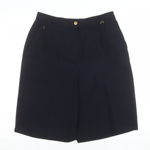 Gardeur New Sports Women's Black Size 14 Bermuda Shorts 100% Polyester