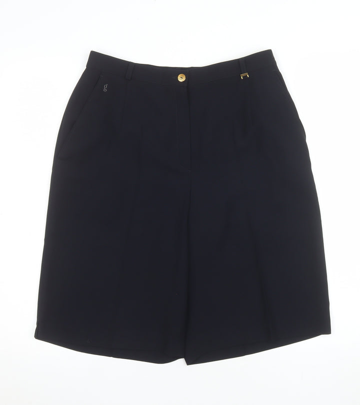 Gardeur New Sports Women's Black Size 14 Bermuda Shorts 100% Polyester