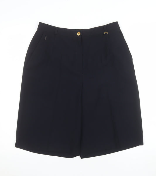 Gardeur New Sports Women's Black Size 14 Bermuda Shorts 100% Polyester