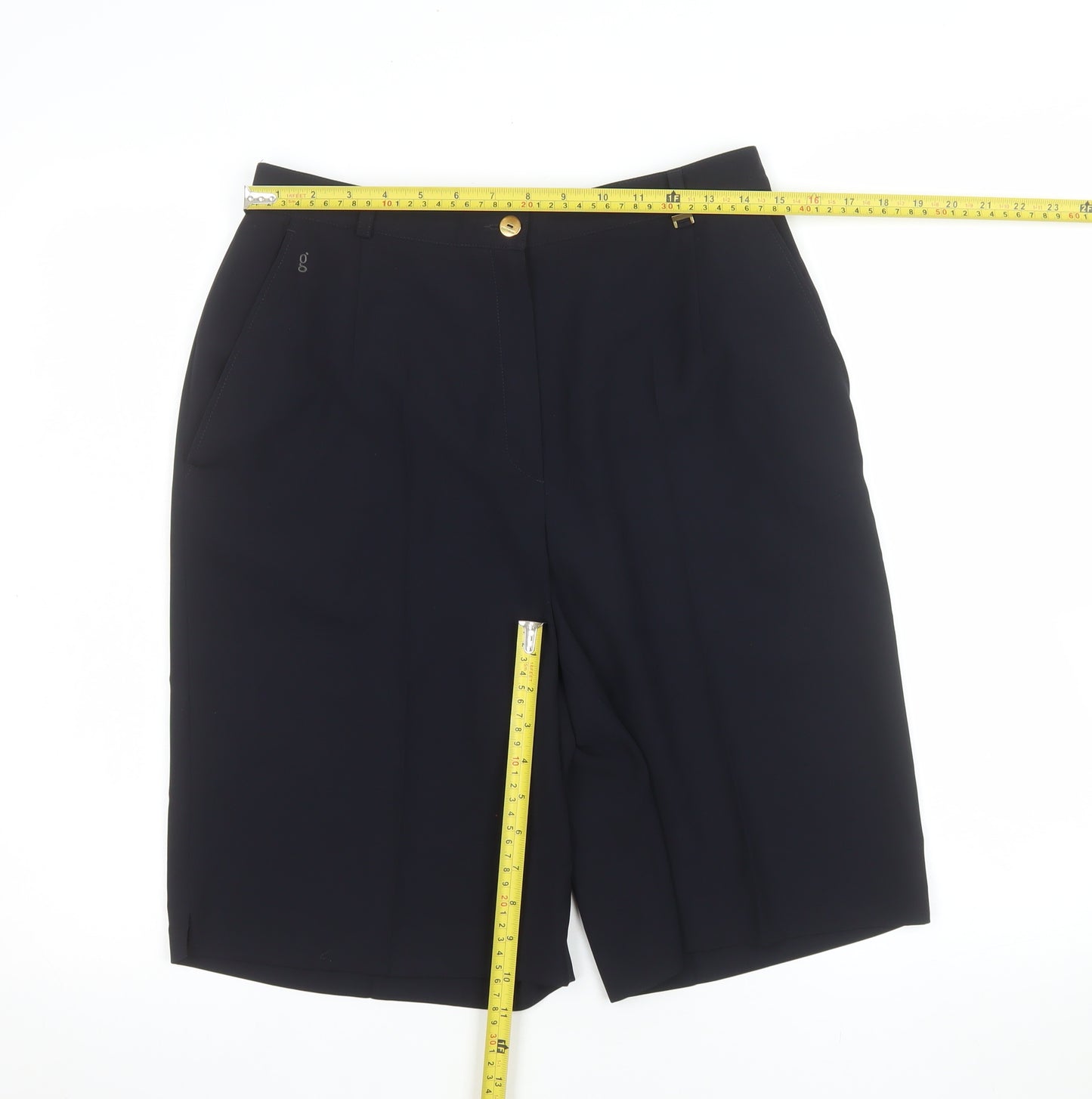 Gardeur New Sports Women's Black Size 14 Bermuda Shorts 100% Polyester