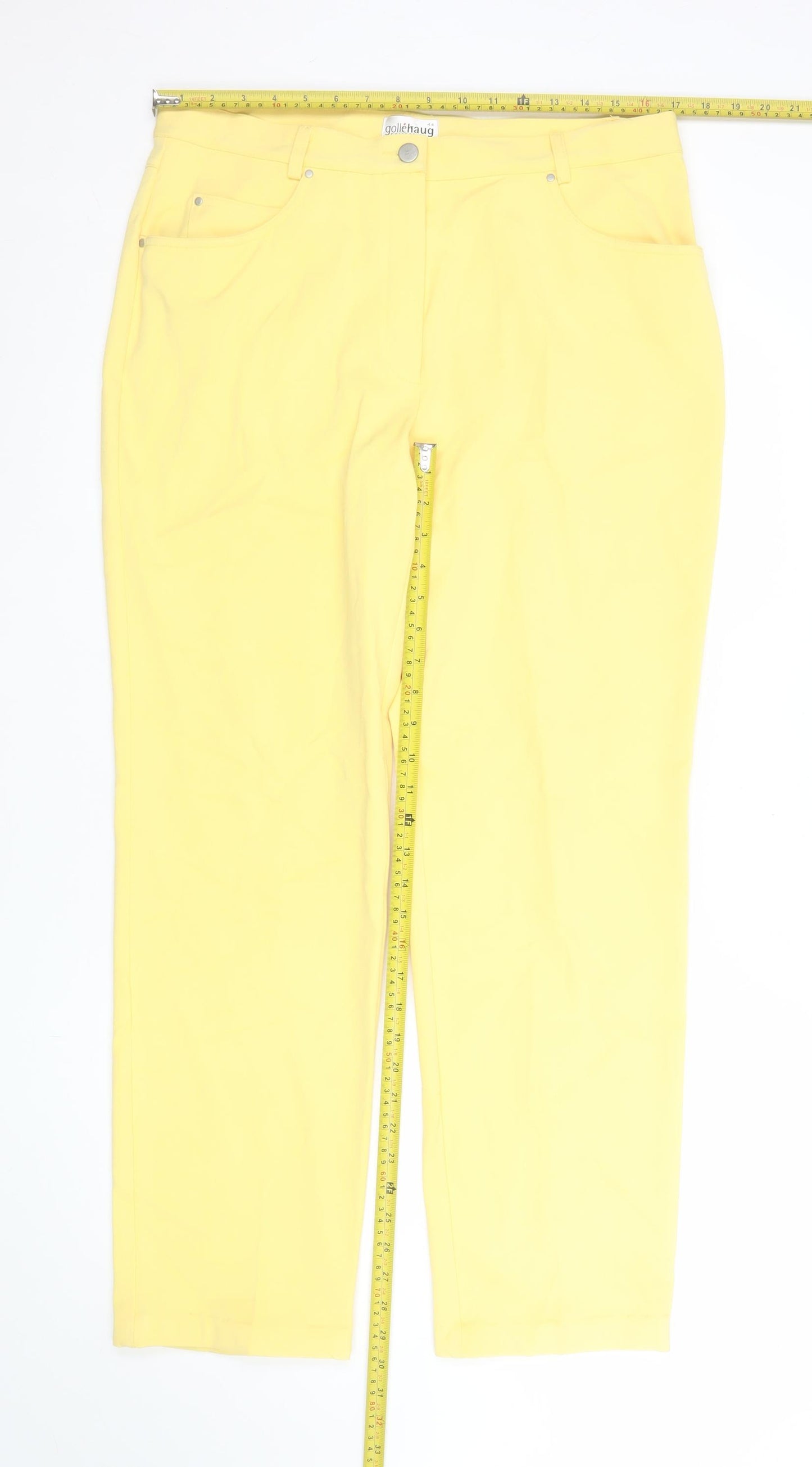 Golléhaug Women’s Yellow Classic Stretch Trousers Size 16