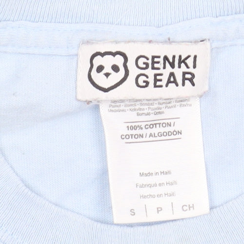 Genki Gear Women Blue Guinea Pig Graphic T-Shirt Size S
