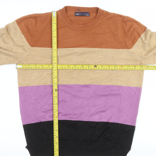 Marks and Spencer Women's Multicoloured Striped Jumper Size 12