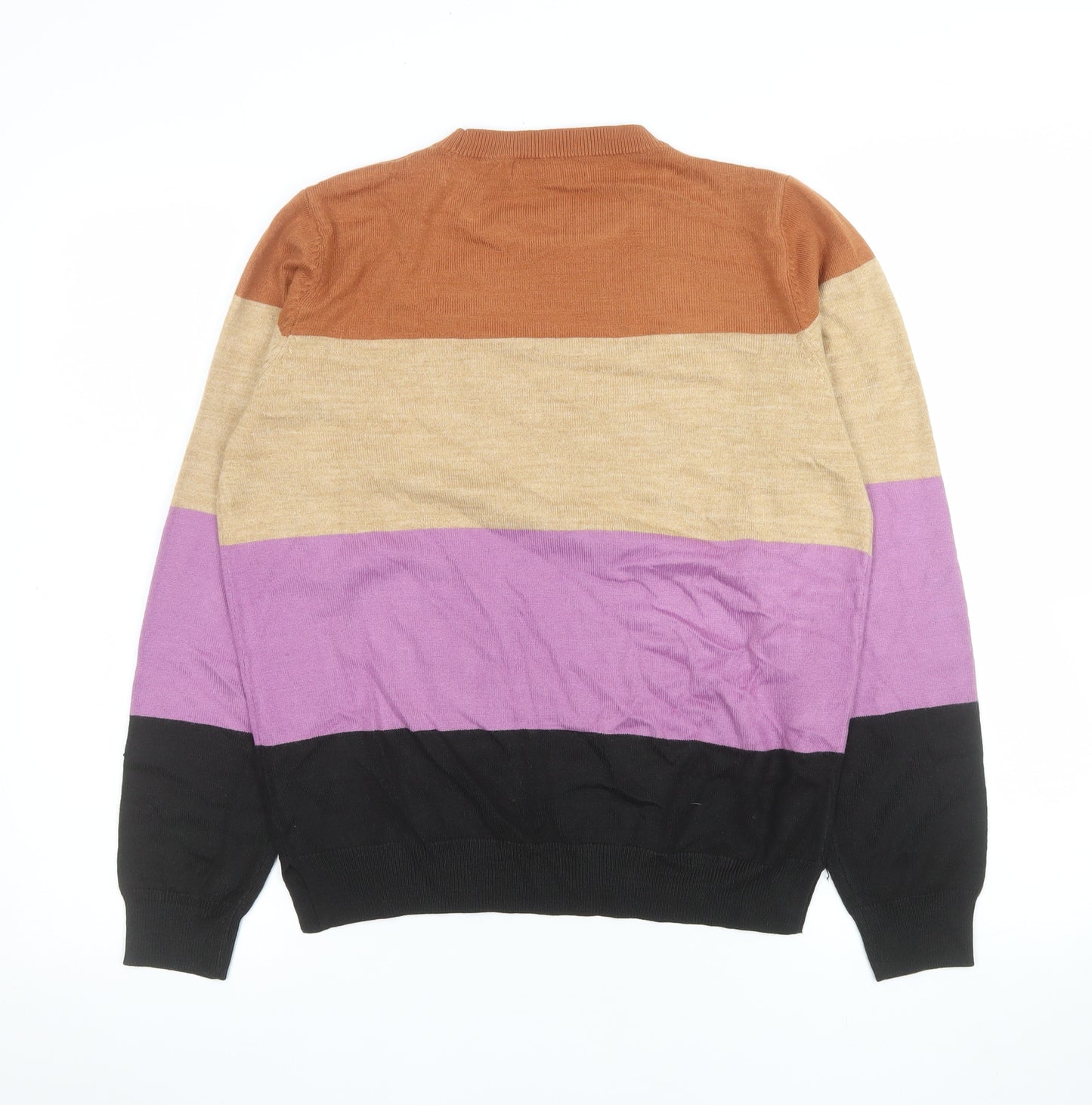 Marks and Spencer Women's Multicoloured Striped Jumper Size 12