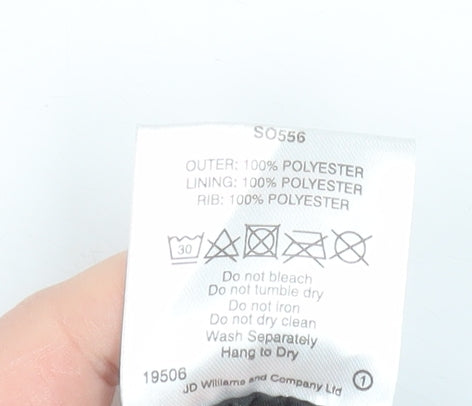 Label-J Men's Black 2XL Bomber Jacket Zip Pockets Polyester