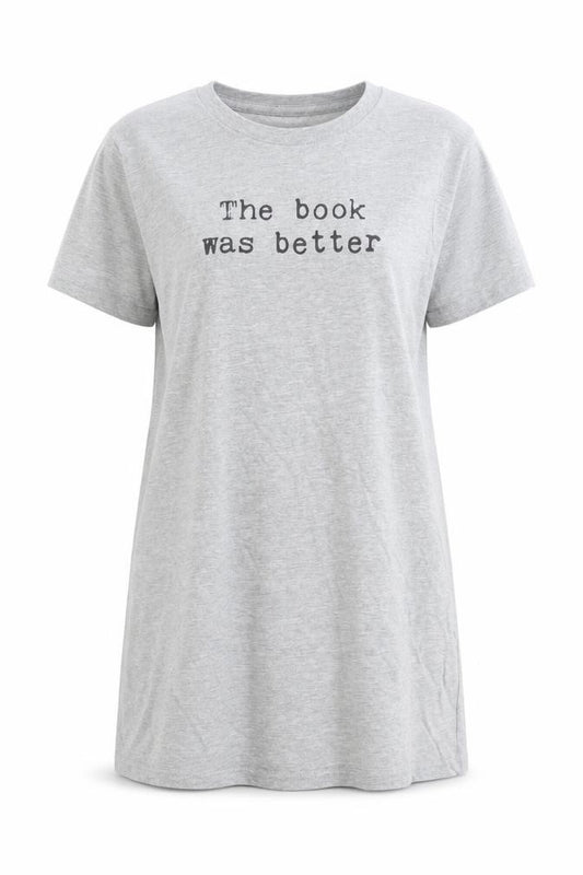 Front view of Gildan women’s grey m basic funny quote t-shirt softstyle cotton blend