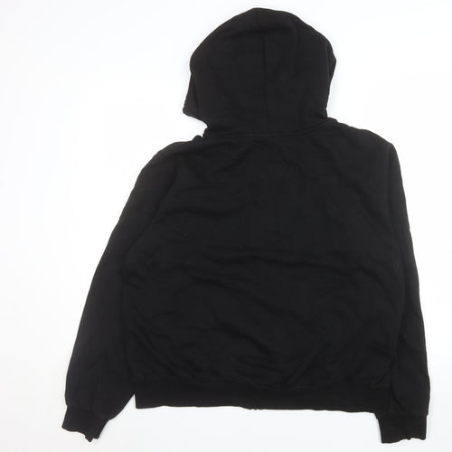 H&M Men Black XL Basic Zip Hoodie Jacket Cotton Blend