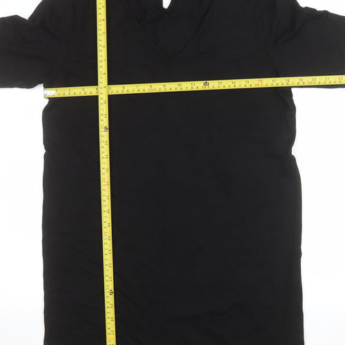 River Island Women's Black Viscose Tunic Blouse Size 12