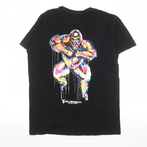 Silverback Men's Black Graphic Gorilla Gym T-Shirt Size M