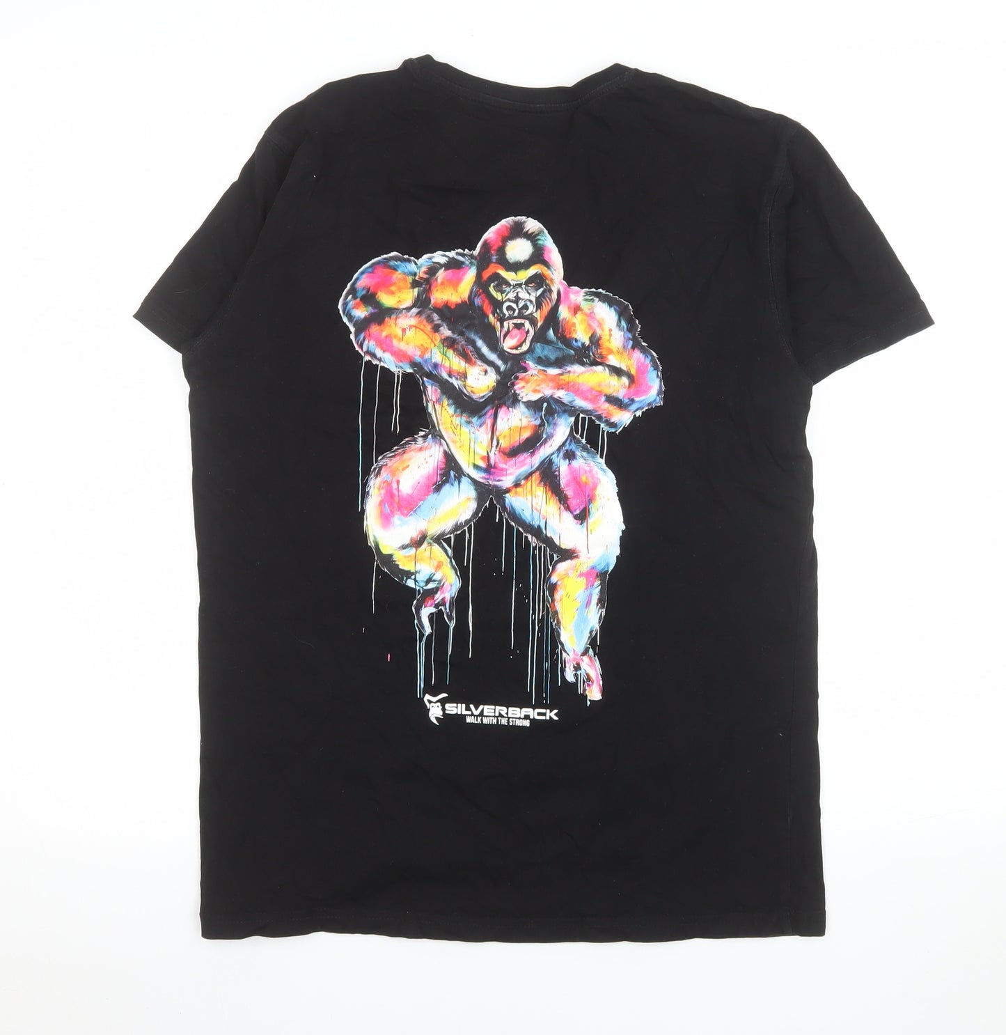 Silverback Men's Black Graphic Gorilla Gym T-Shirt Size M