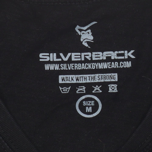 Silverback Men's Black Graphic Gorilla Gym T-Shirt Size M
