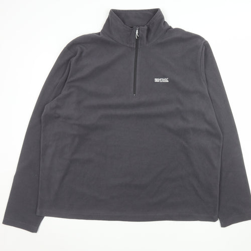 Regatta Men's Grey 2XL Fleece 1/4 Zip Pullover Sweatshirt