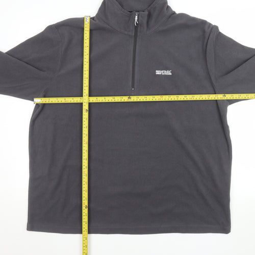 Regatta Men's Grey 2XL Fleece 1/4 Zip Pullover Sweatshirt