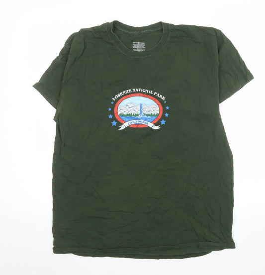 Daisy Street Men's Green Yosemite National Park Graphic T-Shirt M