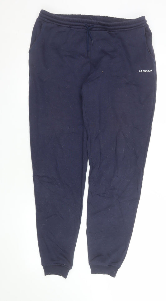 LA Gear Women Navy Blue Jogger Sweatpants Size 14 Polyester Blend