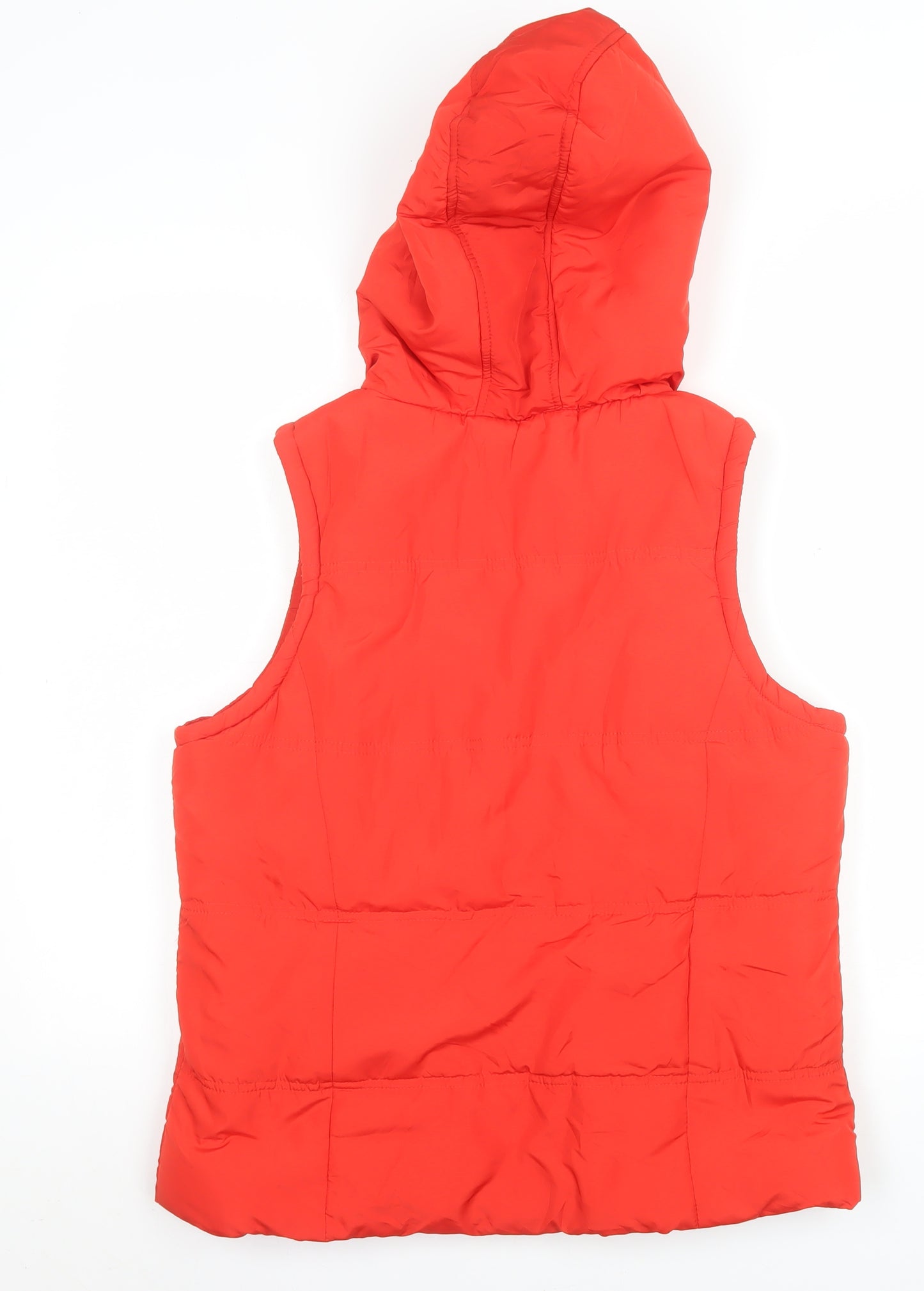 Lee Cooper Women's Red Puffer Hooded Waistcoat Size 16