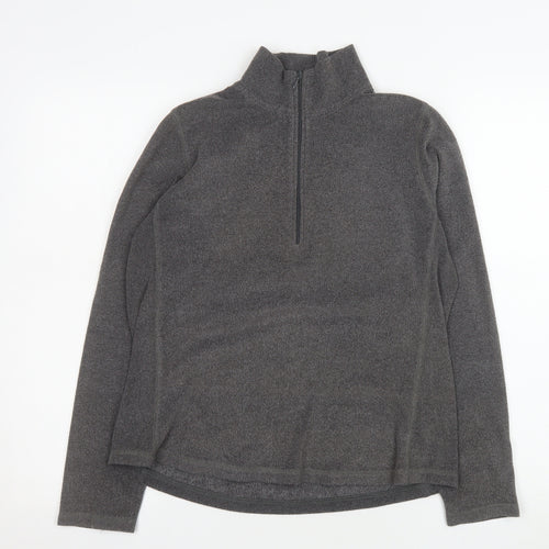 GAP Men's Grey 1/4 Zip Fleece Sweatshirt Medium Classic Fit