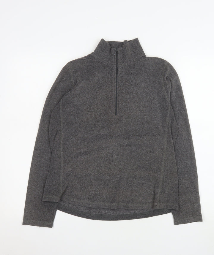 GAP Men's Grey 1/4 Zip Fleece Sweatshirt Medium Classic Fit
