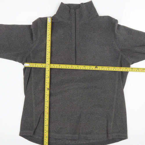 GAP Men's Grey 1/4 Zip Fleece Sweatshirt Medium Classic Fit
