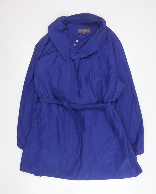 Marks and Spencer Women’s Blue Belted Rain Coat Size 20