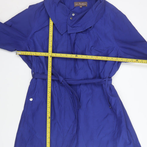 Marks and Spencer Women’s Blue Belted Rain Coat Size 20