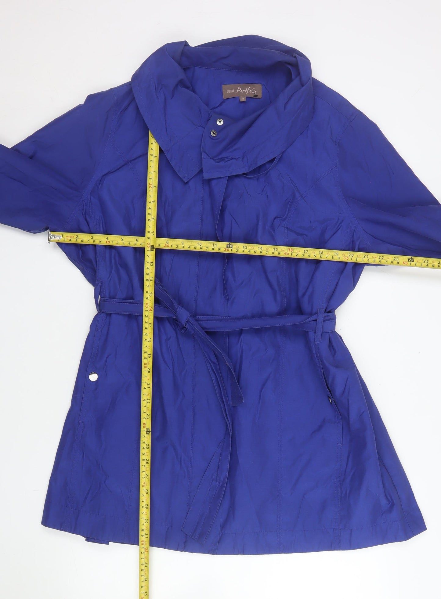 Marks and Spencer Women’s Blue Belted Rain Coat Size 20