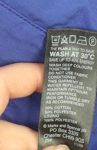 Marks and Spencer Women’s Blue Belted Rain Coat Size 20