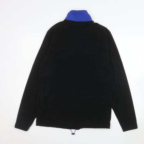 Another Influence Men's Black Blue Fleece 1/4 Zip Pullover Sweatshirt Small