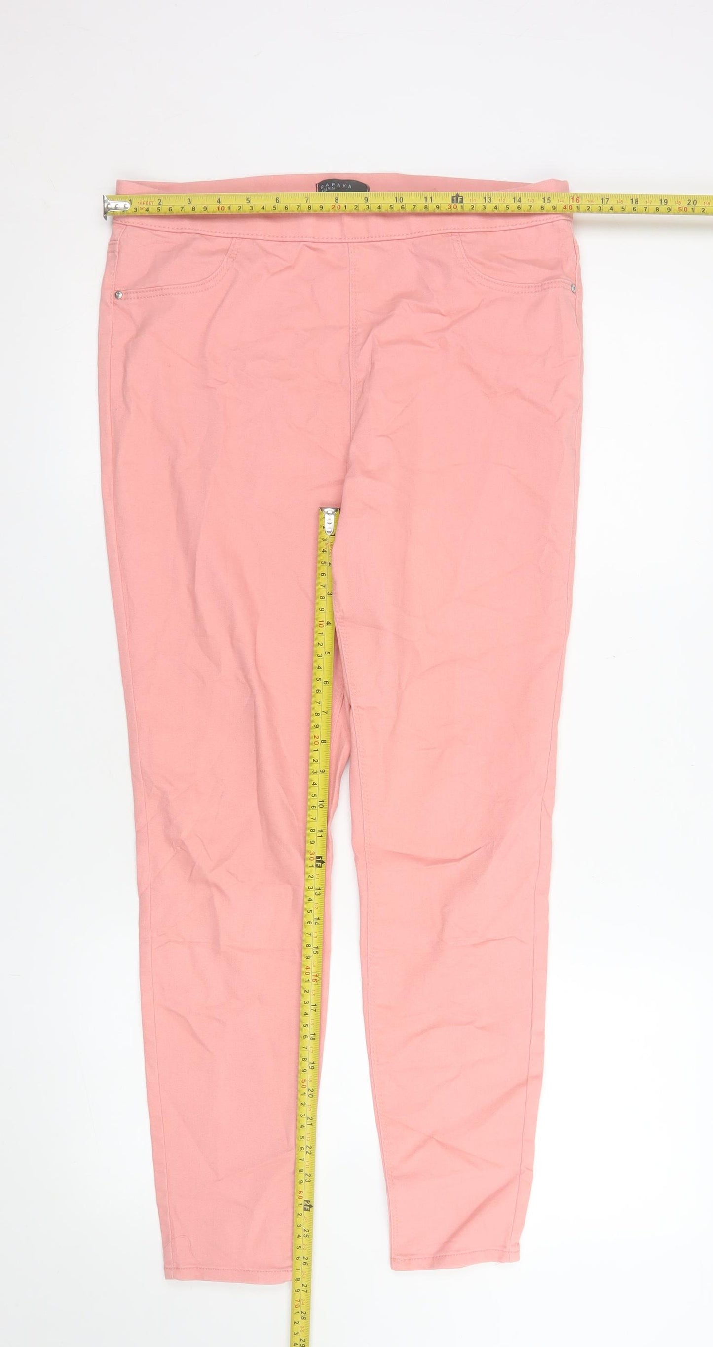 Papaya Women’s Pink Size 12 Cotton Blend Stretch Jegging