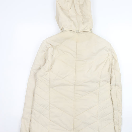 John Lewis Women’s Beige Hooded Puffer Jacket Size 8