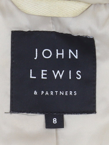 John Lewis Women’s Beige Hooded Puffer Jacket Size 8