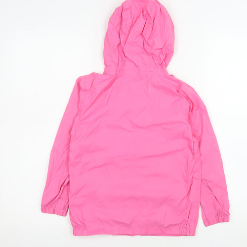 Peter Storm Girls Pink Waterproof Hooded Rain Coat 5-6 Years