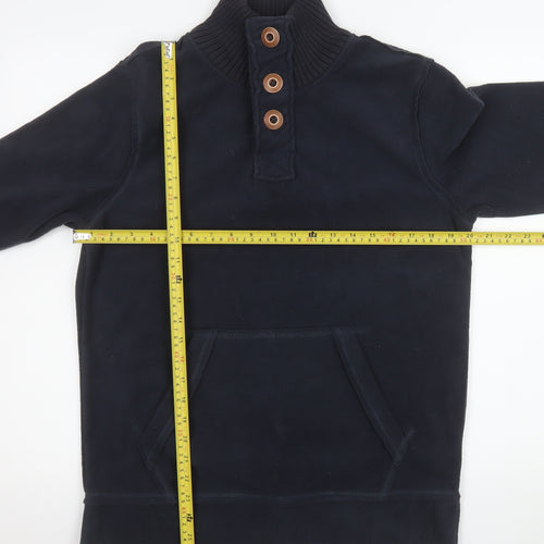La Redoute Création Men's Blue Henley Fleece Sweatshirt Medium