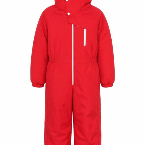 Wedze Boys Red 12 Years Ski Snowsuit Hooded Waterproof Insulated Winter Outerwear