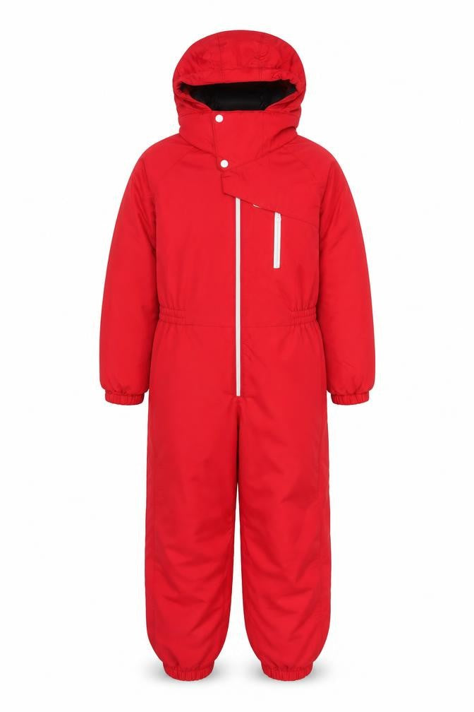 Wedze Boys Red 12 Years Ski Snowsuit Hooded Waterproof Insulated Winter Outerwear