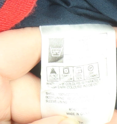 Ben Sherman Men's Blue Bomber Jacket L Cotton Retro Style