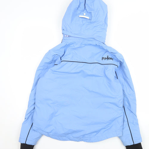 No Fear Girls Blue Waterproof Breathable Ski Jacket 11-12 Years Winter Hooded