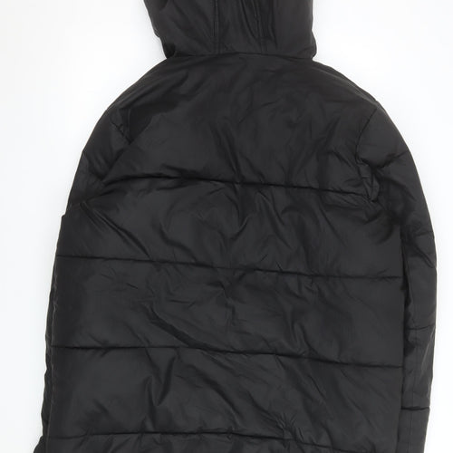 Matalan Men's Black Puffer Hooded Winter Jacket Size L