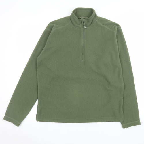 Jerzees Men’s Green Fleece 1/4 Zip Pullover Sweatshirt Size S