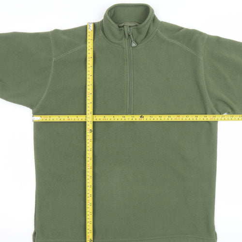 Jerzees Men’s Green Fleece 1/4 Zip Pullover Sweatshirt Size S