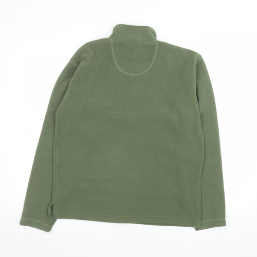 Jerzees Men’s Green Fleece 1/4 Zip Pullover Sweatshirt Size S