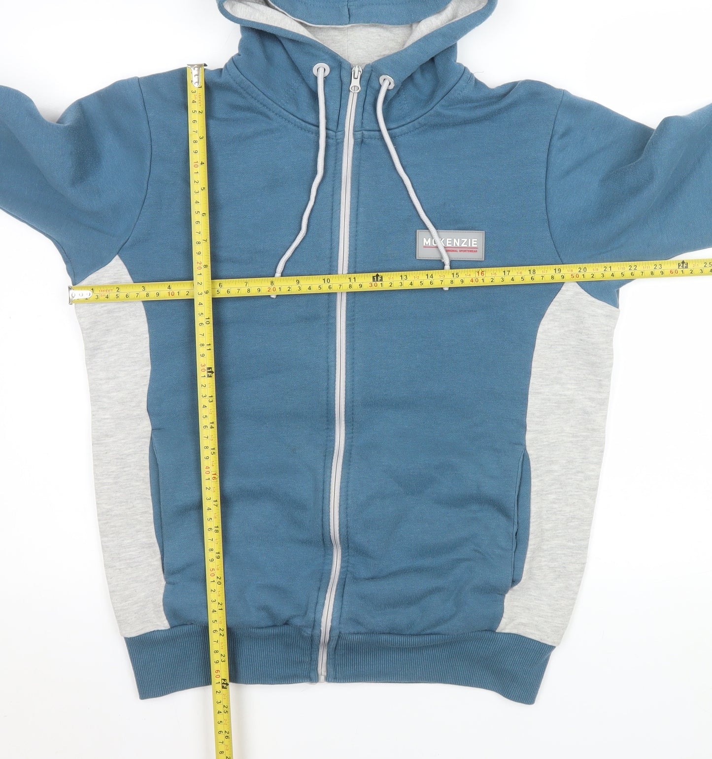 McKenzie Men's Blue Full Zip Hooded Jacket Size M