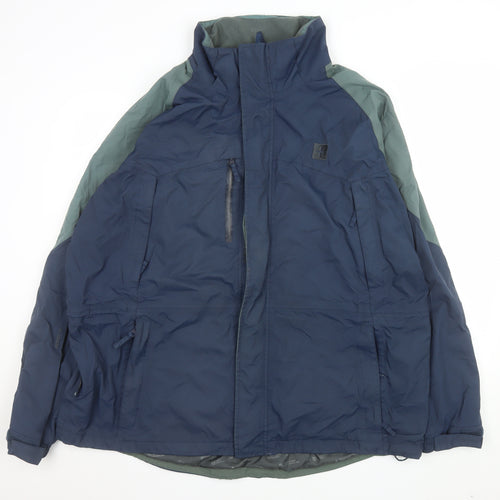 Mountain Warehouse Men's Blue 2XL 3-in-1 Waterproof Hiking Jacket
