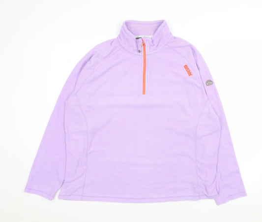 Regatta Womens Purple 1/2 Zip Fleece Pullover Sweatshirt UK 20